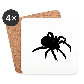 Spinne - Untersetzer (4er-Set) - Weiß - Vorne