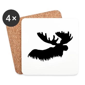 Moose - Coasters (set of 4) - white - Front