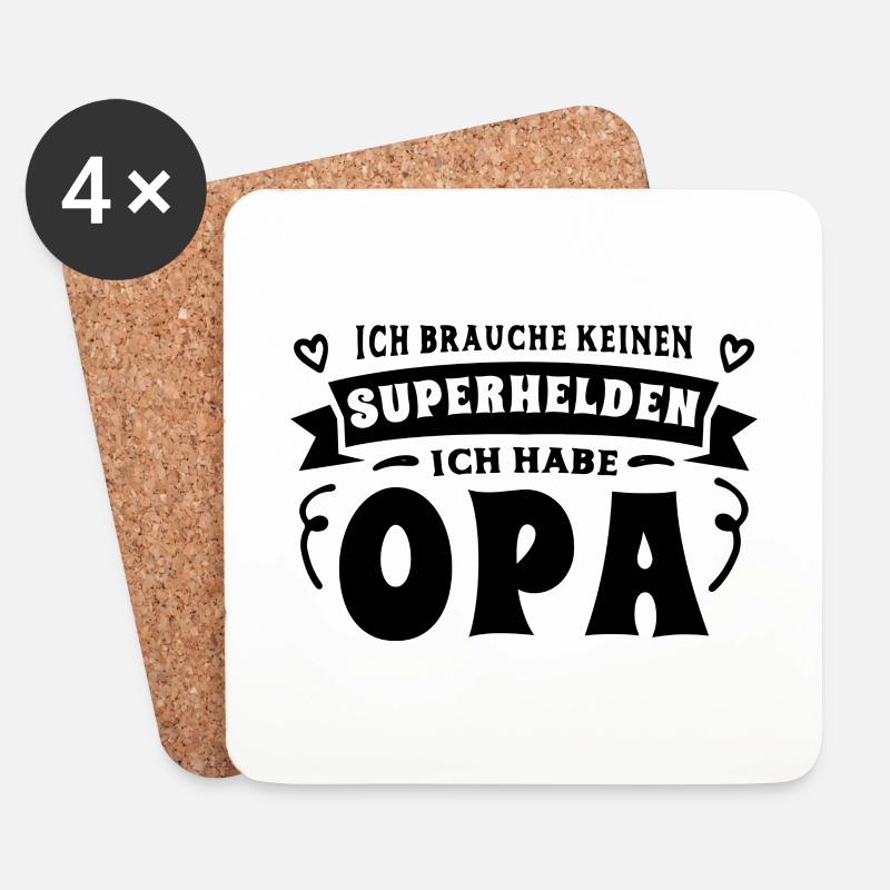 Opa Enkel Sprüche Ich habe meinen Opa - Untersetzer (4er-Set) - Weiß