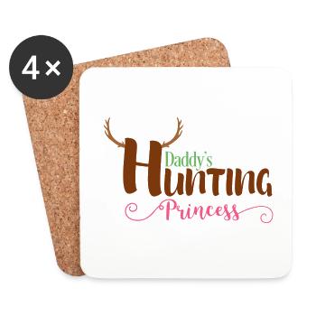 Cadeau de princesse de chasse du papa fête des pères V - Dessous de verre (lot de 4) - blanc - Devant