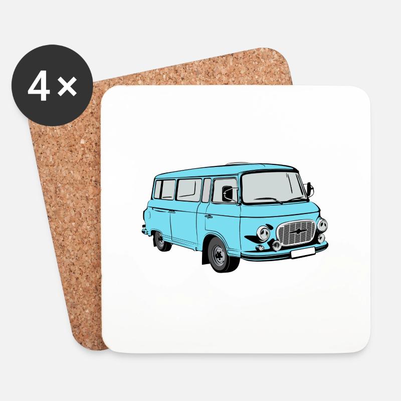 Barkas B1000 blau - Untersetzer (4er-Set) - Weiß