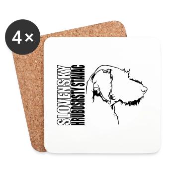 SLOVENSKÝ HRUBOSRSTÝ STAVAČ Profile Dogs Wilsigns - Coasters (set of 4) - white - Front