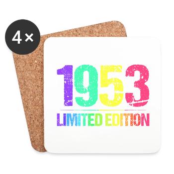 1953 Limited Edition Vintage 53 retro vintage - Coasters (set of 4) - white - Front