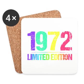 1972 Limited Edition Vintage 72 retro vintage - Coasters (set of 4) - white - Front