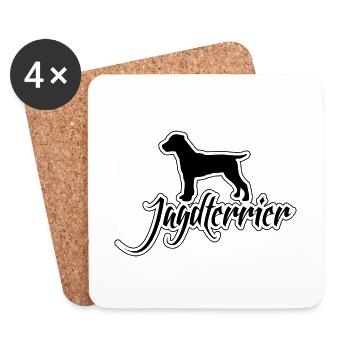 JAGDTERRIER Hunderasse Jagdhunde Jäger Wilsigns - Untersetzer (4er-Set) - Weiß - Vorne