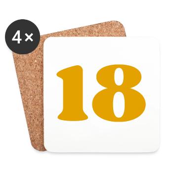 18 - Dessous de verre (lot de 4) - blanc - Devant