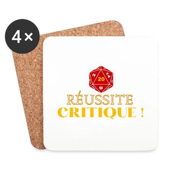 Reussite Critique - Dessous de verre (lot de 4) - blanc - Devant