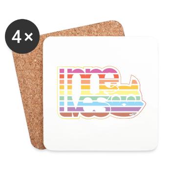 Cats cat - Nine lives Urbaninme - Coasters (set of 4) - white - Front