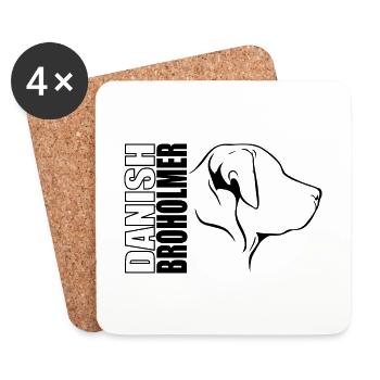 DANISH BROHOLMER Profil Hunde Hund Wilsigns - Untersetzer (4er-Set) - Weiß - Vorne