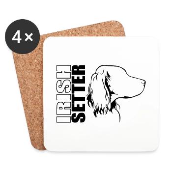 IRISH SETTER Profil Hunde Hund Wilsigns - Untersetzer (4er-Set) - Weiß - Vorne