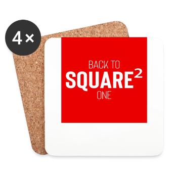 Square Streetwear: Fun & Clear Statement - Dessous de verre (lot de 4) - blanc - Devant