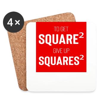 Square Streetwear: Fun & Clear Statement - Dessous de verre (lot de 4) - blanc - Devant