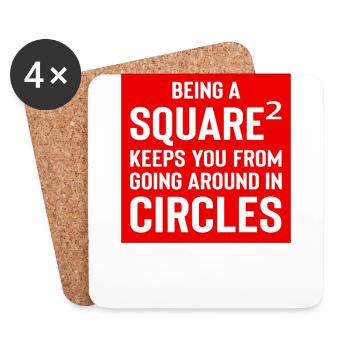 Square Streetwear: Fun & Clear Statement - Dessous de verre (lot de 4) - blanc - Devant