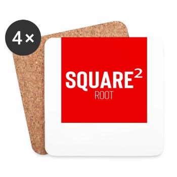 Square Streetwear: Fun & Clear Statement - Dessous de verre (lot de 4) - blanc - Devant