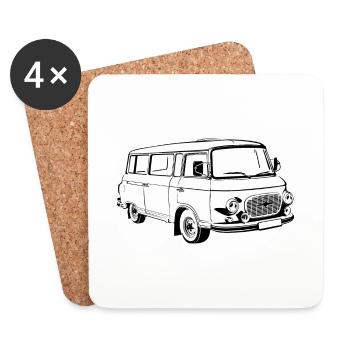 Barkas B1000 - Untersetzer (4er-Set) - Weiß - Vorne