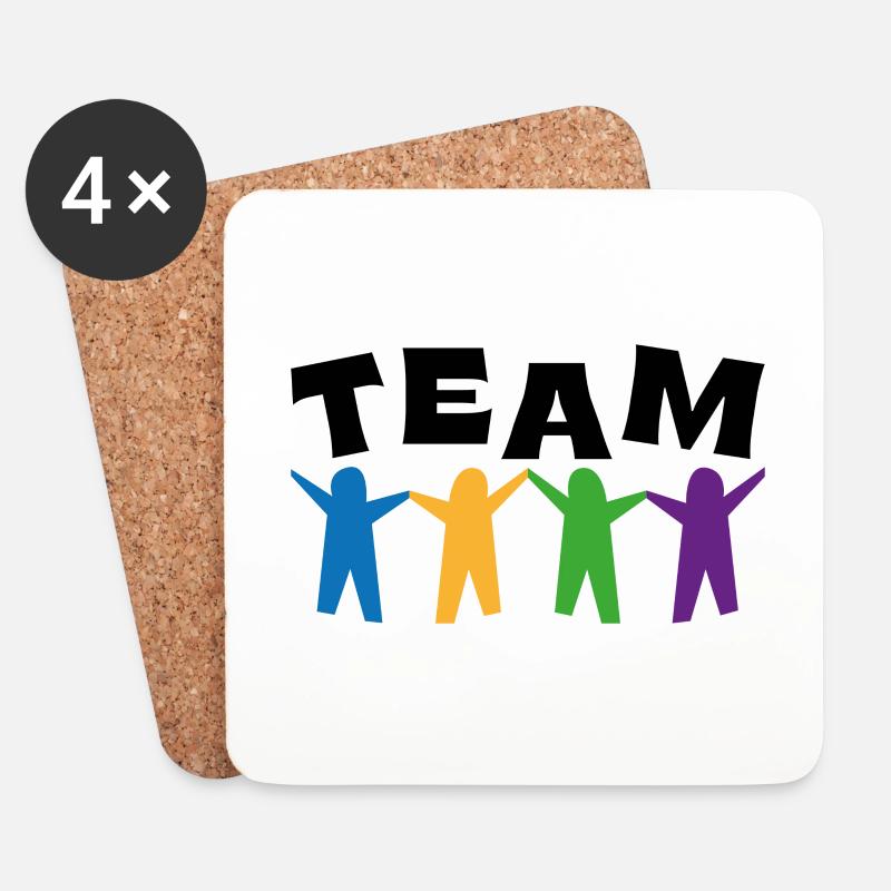 Team - Untersetzer (4er-Set) - Weiß