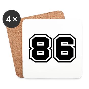 86 number symbol - Coasters (set of 4) - white - Front