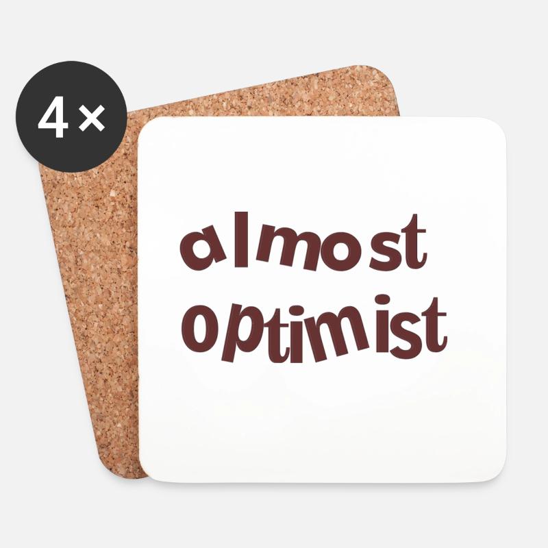 optimist - Untersetzer (4er-Set) - Weiß