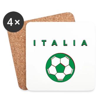 ITALIA FUßBALL - Untersetzer (4er-Set) - Weiß - Vorne