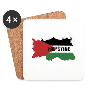 Palestine - Dessous de verre (lot de 4) - blanc - Devant