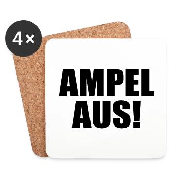 Ampel aus - Untersetzer (4er-Set) - Weiß - Vorne