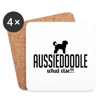 Aussiedoodle what else Hundespruch Hunde Wilsigns - Untersetzer (4er-Set) - Weiß - Vorne
