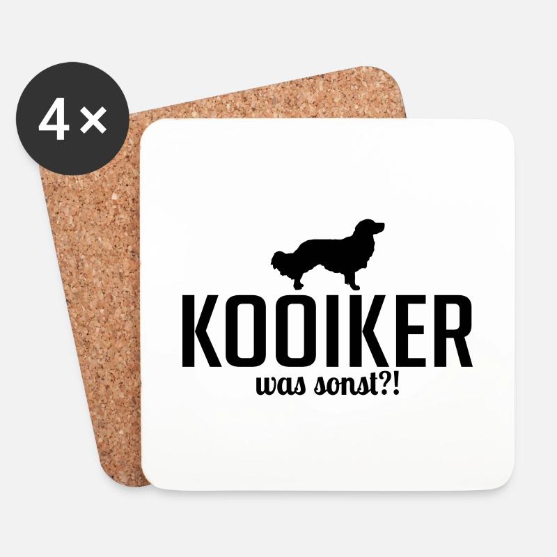 Kooiker was sonst Hundespruch Hunde Wilsigns - Untersetzer (4er-Set) - Weiß