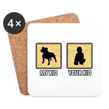 Votre enfant mon enfant - Dessous de verre (lot de 4) - blanc - Devant