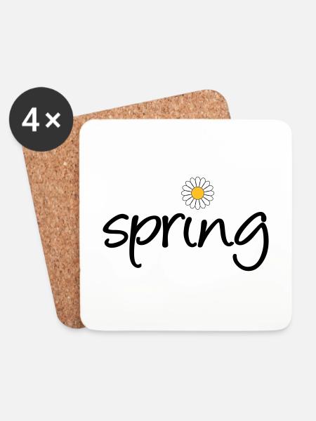 Spring - Untersetzer (4er-Set) - Weiß