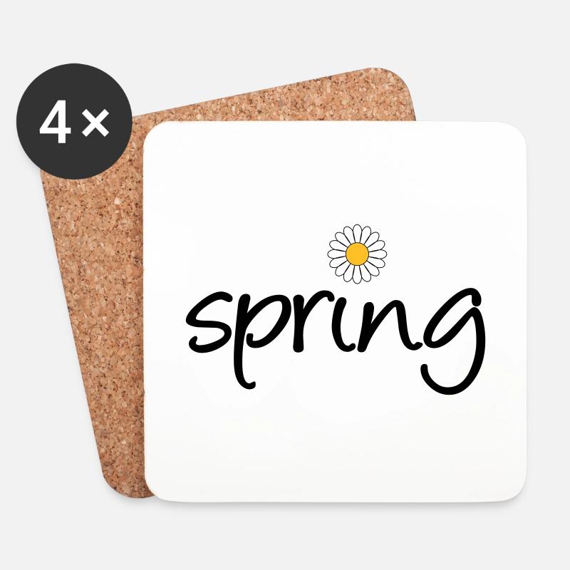 Spring - Untersetzer (4er-Set) - Weiß