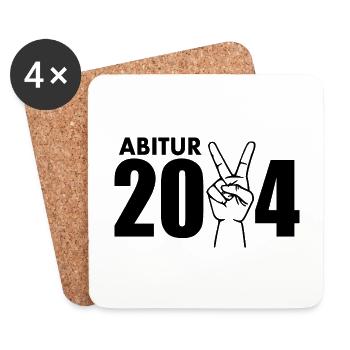 Abitur 2024 - Untersetzer (4er-Set) - Weiß - Vorne