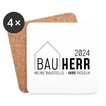 Builder 2024, Mon chantier - ses règles - Dessous de verre (lot de 4) - blanc - Devant