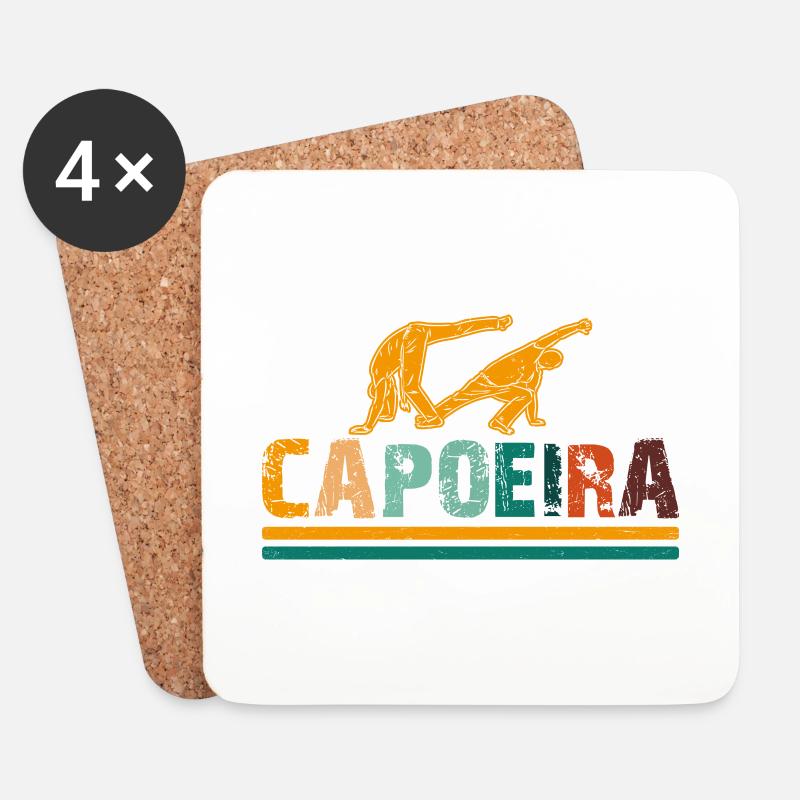 Capoeira - Untersetzer (4er-Set) - Weiß