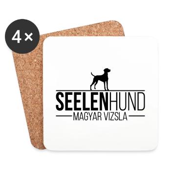 Magyar Vizsla Seelenhund Hundespruch Hund Wilsigns - Untersetzer (4er-Set) - Weiß - Vorne
