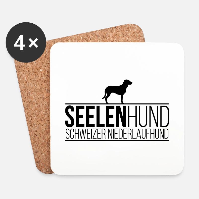 Schweizer Niederlaufhund Seelenhund Hunde Wilsigns - Untersetzer (4er-Set) - Weiß