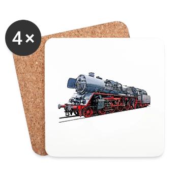 Dampflok BR 03 1010 der DR - Untersetzer (4er-Set) - Weiß - Vorne