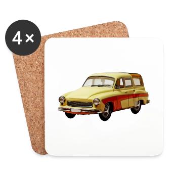 Wartburg 311 Camping - Coasters (set of 4) - white - Front
