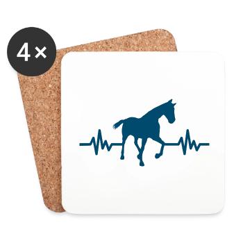 Horse Equestrian Sport Horse Racing Stallion Mare Ross - Coasters (set of 4) - white - Front
