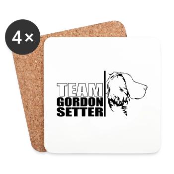 TEAM Gordon Setter Dogs Chien de chasse Wilsigns - Dessous de verre (lot de 4) - blanc - Devant