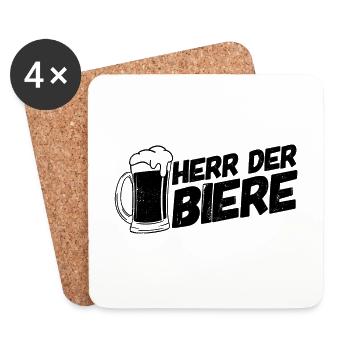 Brauerei Brauer Brauen Bier - Untersetzer (4er-Set) - Weiß - Vorne