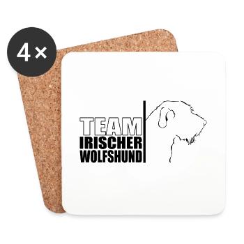 TEAM Irish Wolfhound Dog Dog Wilsigns - Coasters (set of 4) - white - Front