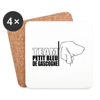 TEAM Petit Bleu de Gascogne Chien Wilsigns - Dessous de verre (lot de 4) - blanc - Devant