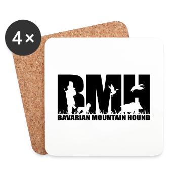 BMH BAVARIAN MOUNTAIN HOUND Hunting Dogs Wilsigns - Coasters (set of 4) - white - Front