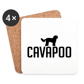 Cavapoo Dog breeds Dogs Wilsigns - Coasters (set of 4) - white - Front
