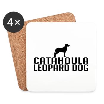 Catahoula Léopard Chien Race Chien Chiens Wilsigns - Dessous de verre (lot de 4) - blanc - Devant
