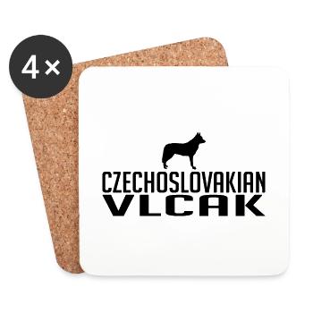 Czechoslovakian Vlcak Hunderasse Hunde Wilsigns - Untersetzer (4er-Set) - Weiß - Vorne