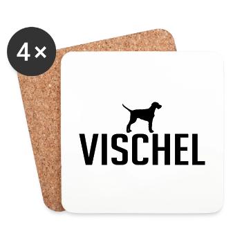 Vischel Drahthaar Vizsla Hunderasse Hunde Wilsigns - Untersetzer (4er-Set) - Weiß - Vorne