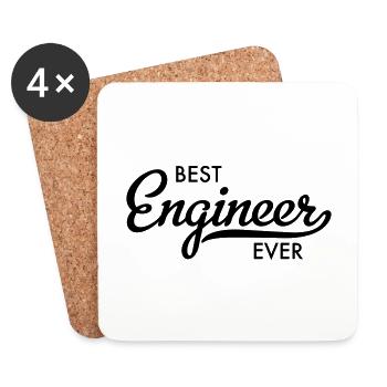 Ingenieur - Untersetzer (4er-Set) - Weiß - Vorne