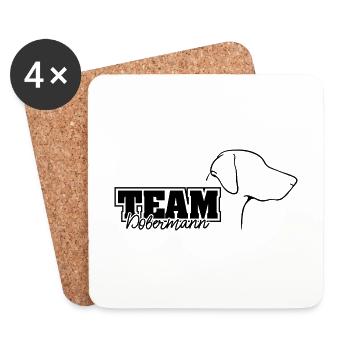 TEAM DOBERMANN Dogs Dog Wilsigns IGP Dog Sport - Coasters (set of 4) - white - Front
