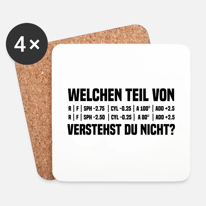 Augenoptiker Optiker Augenarzt - Untersetzer (4er-Set) - Weiß